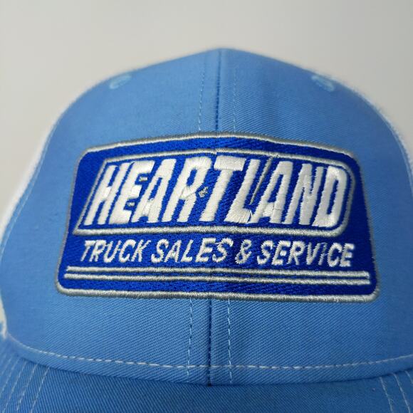 Heartland Truck Sales & Service Trucker Hat Snapback Meshback Blue Embroidered - Picture 4 of 12